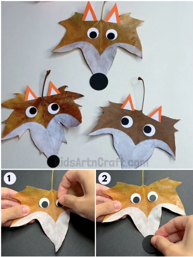 Learn to Make Leaf Fox Craft Tutorial for Kids Kids Art & Craft