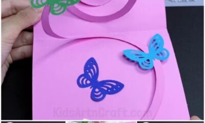 Learn To Make Paper Butterfly Craft On Cards