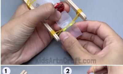 Learn to Make Rubber Band Boat Activity For Science Project Using Popsicle Sticks