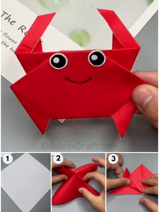 Origami Crab Making Easy Tutorial For Kids