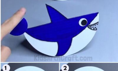 Paper shark Step by Step Tutorial For Kids