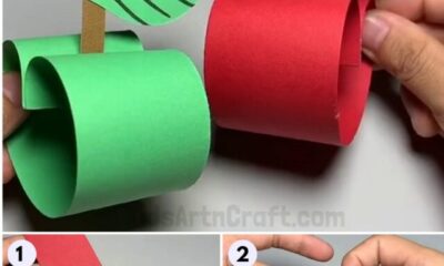 Paper Strip Apple Craft Tutorial For Kids