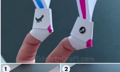 Paper Strip Bunny Face Craft For Kids