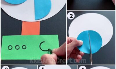 Summer Paper Fan Step by Step Tutorial for Kids