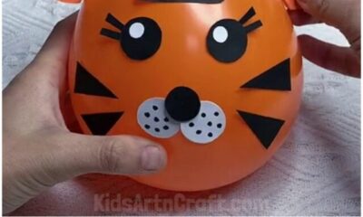Tiger Balloon Craft Step by Step Tutorial For Kids