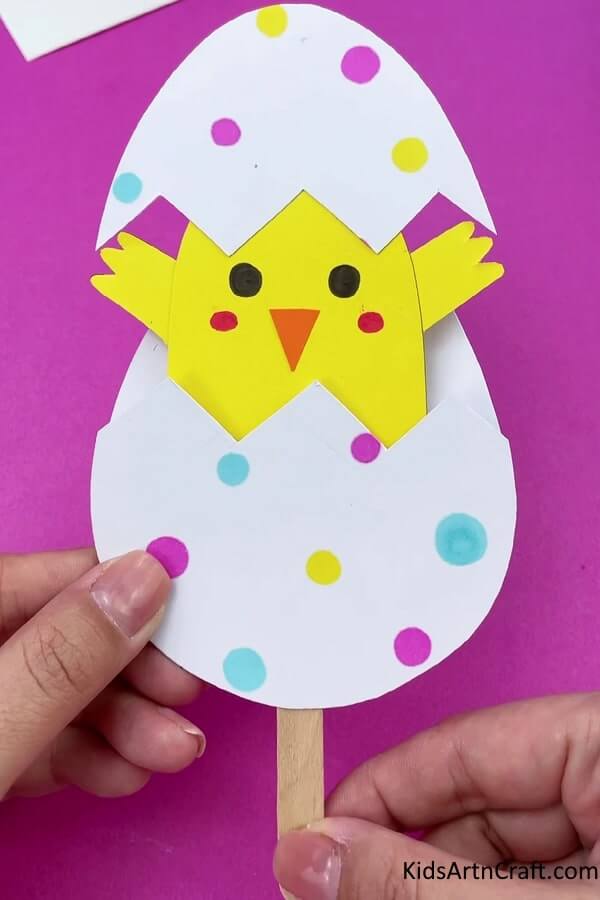 Cute Easter Broken Chick Craft - Paper crafting fun for kids in the home
