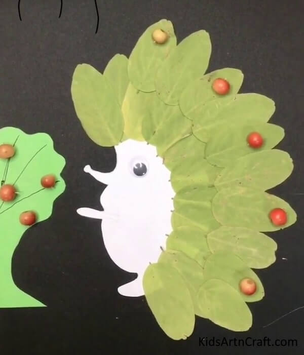Cute Leaf Hedgehog Craft For Preschoolers - Leaf Crafting Made Easy