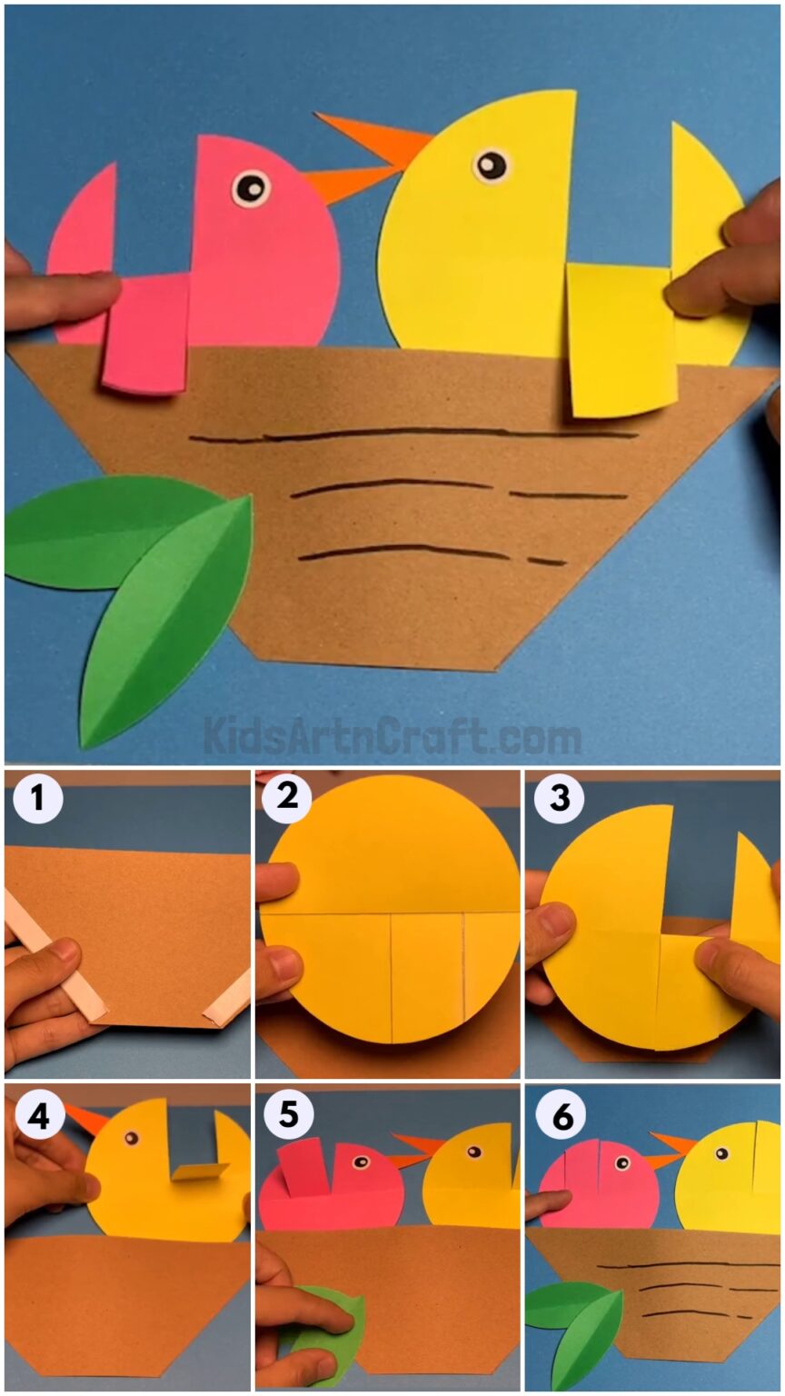 DIY Bird Nest Paper Craft For Kids Kids Art & Craft