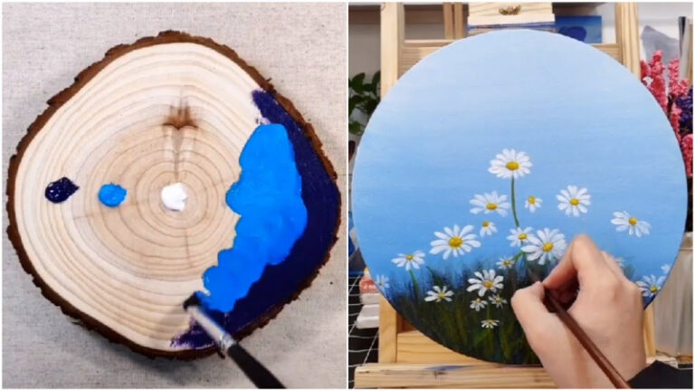 DIY Canvas Painting Art Video Tutorial for Beginners - Kids Art & Craft
