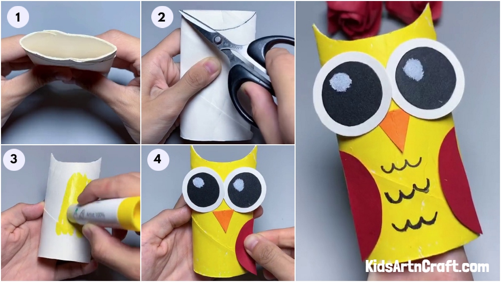 DIY Cardboard Tube Owl Craft