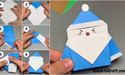 DIY Christmas Paper Santa Craft Craft For Kids
