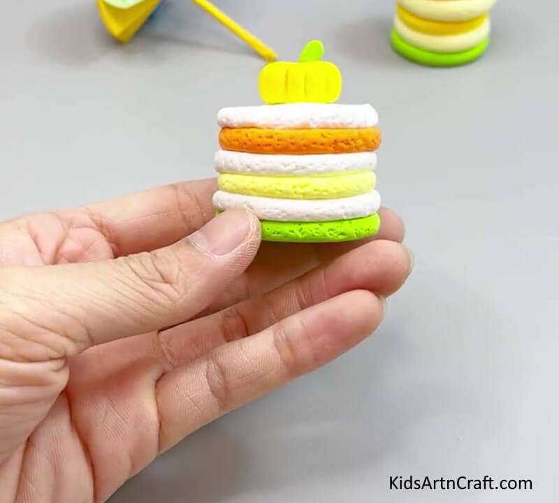 Creating a Mini Cake Using Clay For Kids
