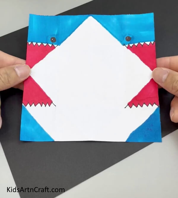 Completing The Drawing - Follow this guide to create a paper origami shark