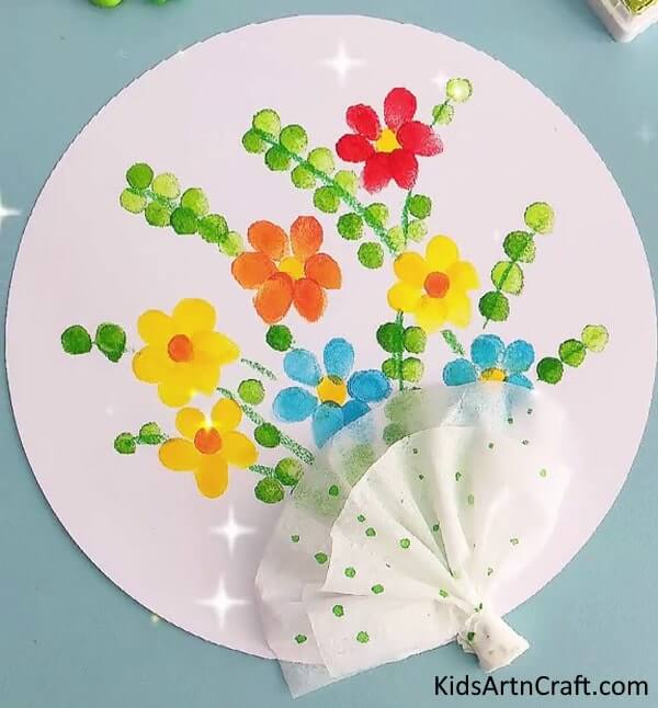 Hilarious Artwork With Hobbies For Children - DIY Easy To Make Flower Painting Using Tissue Paper