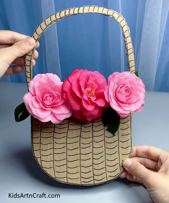 This Is The Final Look Of The Flower Basket! - Step-by-Step Guide to Crafting a Flower Basket for Kids