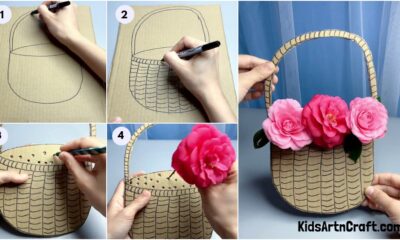 DIY Flower Basket Step by Step Tutorials for Kids