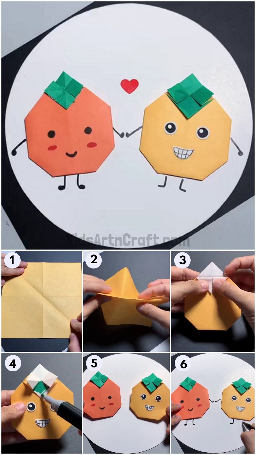 DIY Origami Fruit Using Craft Paper For Kids