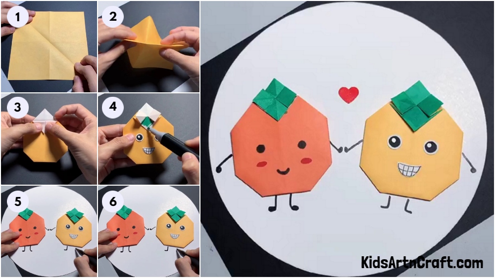 DIY Origami Fruit Using Craft Paper For Kids