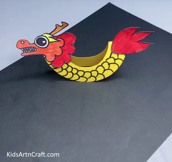 Cool Art Ideas To Make dragon Craft with Chinese paper