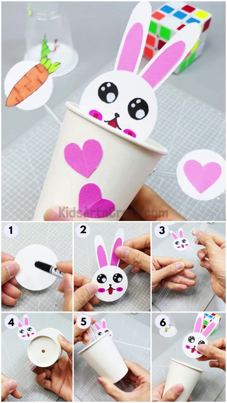DIY Paper Cup Bunny Craft For Kids Kids Art & Craft