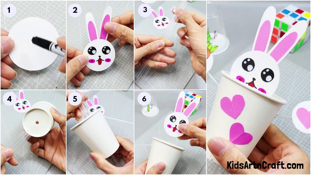 DIY Paper Cup Bunny Craft For Kids