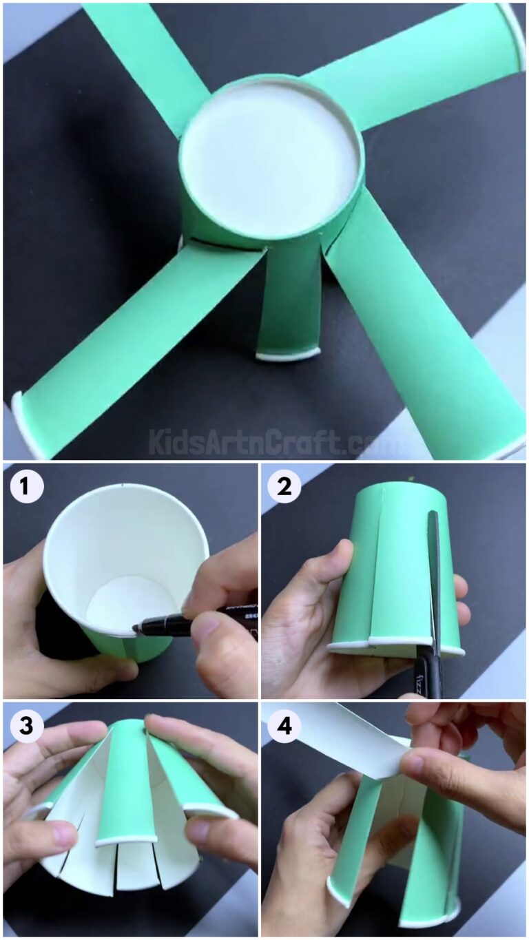 Fan Shaped Paper Cup Craft Activity For Kids Kids Art & Craft