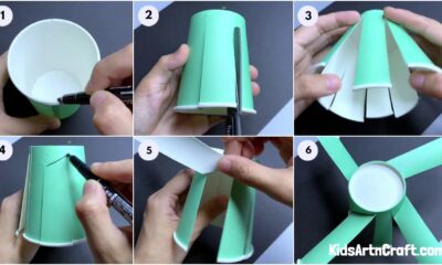 DIY Paper Cup Fan Craft Ideas For Kids