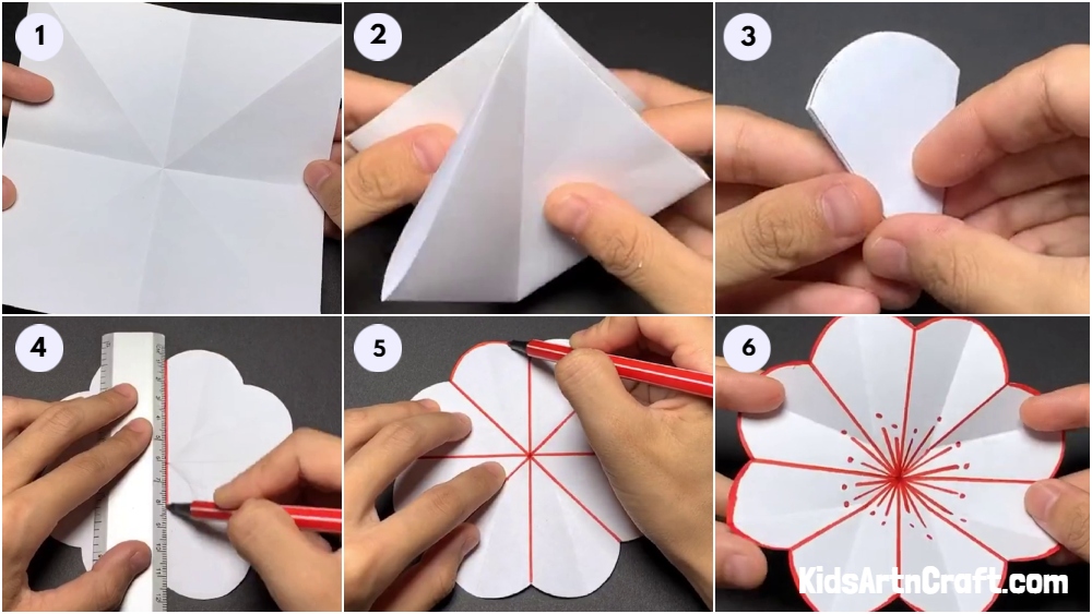 DIY Paper Flower Craft For Kids