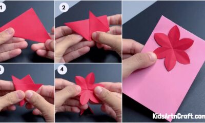 DIY Paper Flower Easy Tutorial For Kids