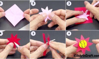 DIY Paper Flower Ring Craft tutorial for kids