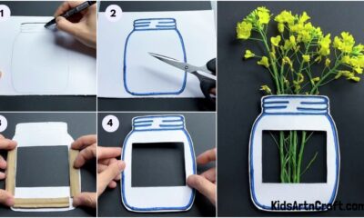 DIY Paper Flower Vase For Kids For Home Decor