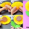 DIY Paper Sunflower Art and Craft for kids