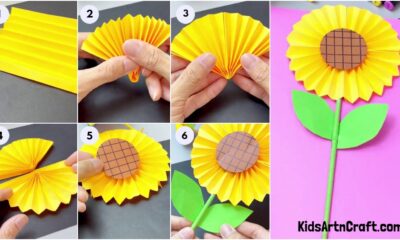 DIY Paper Sunflower Art and Craft for kids