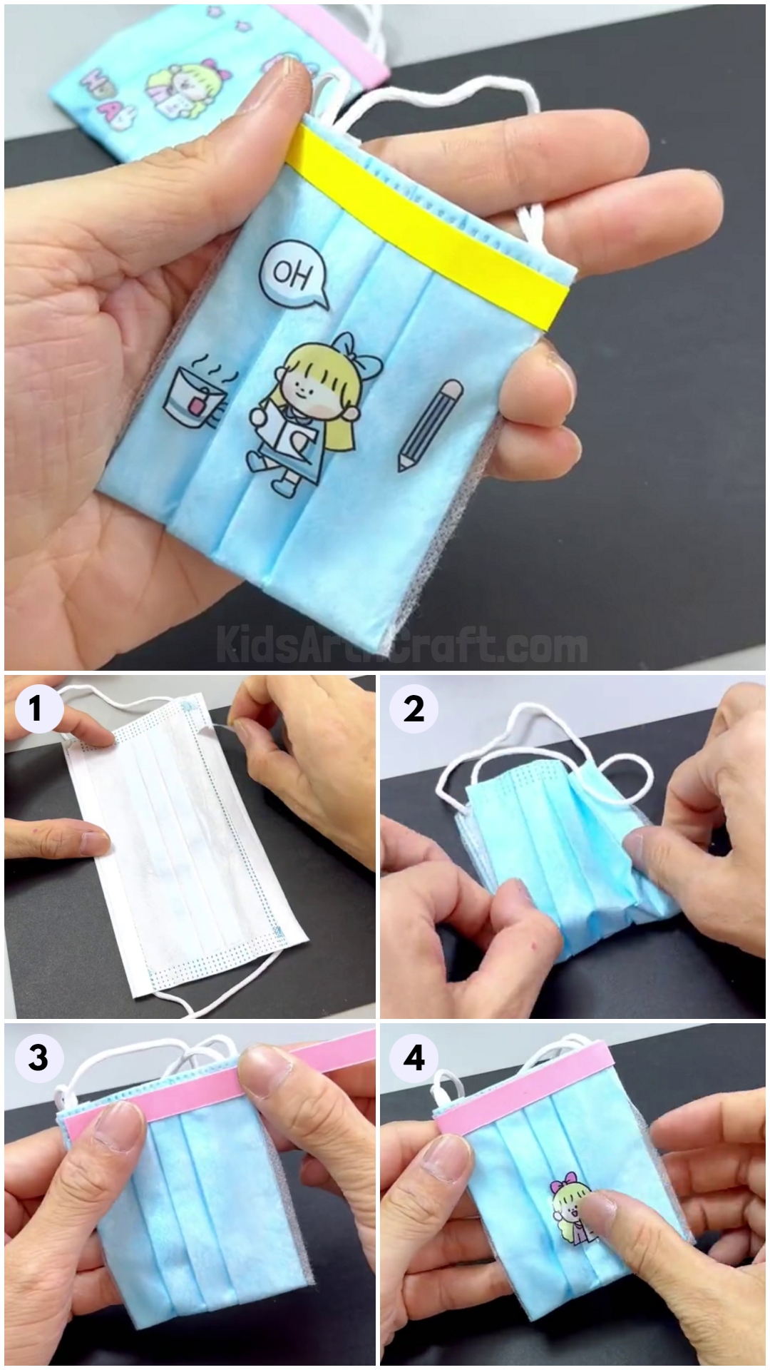 DIY Surgical Mask pouch easy tutorial