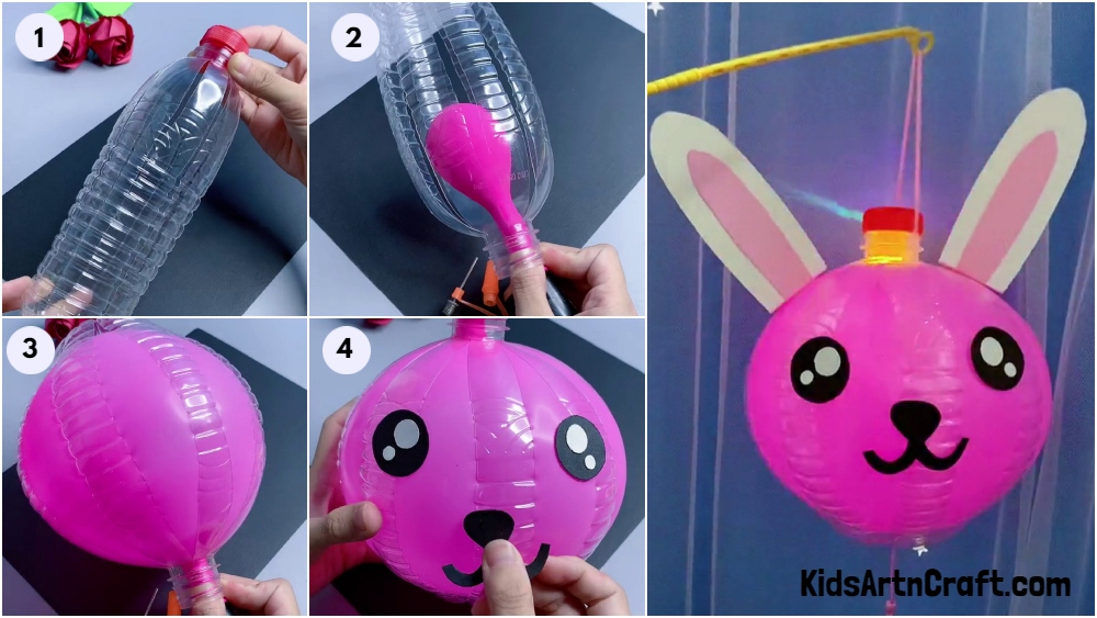 Easy Bunny Craft Using Recycled Plastic Bottles