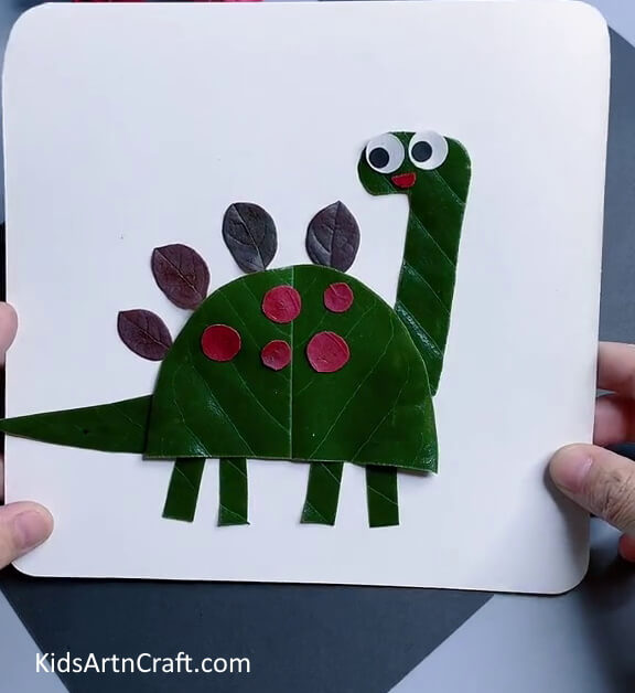 Cute Leaf Dinosaur Craft Is Here! - A Quick Dinosaur Craft For Kids Utilizing Fresh Leaf