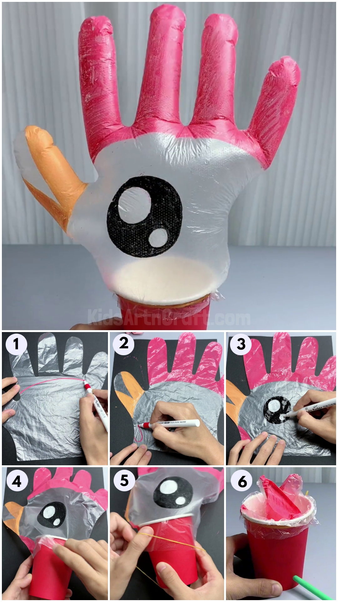 Easy Disposable Gloves Chicken Craft For Kids