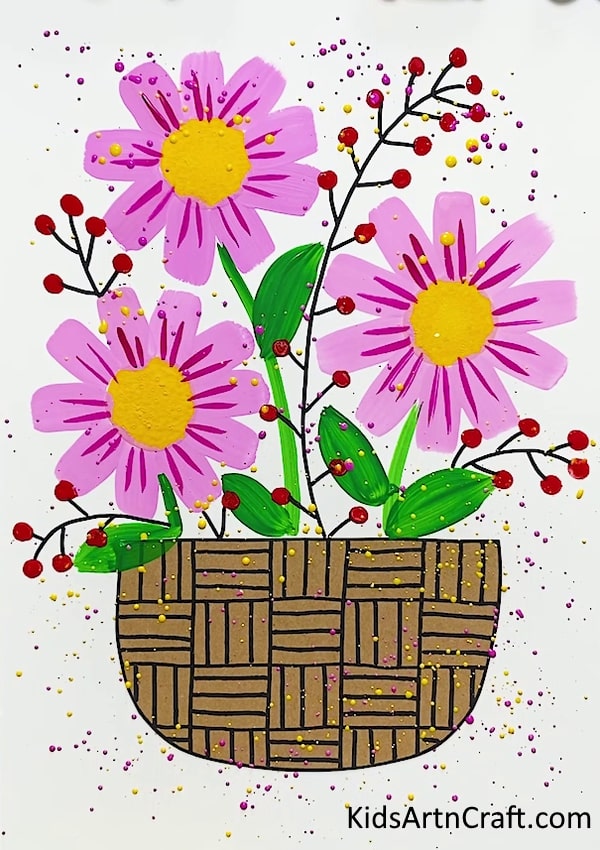 Easy Flower Basket Painting For Kids - Fun and Vibrant Painting Ideas for Little Ones