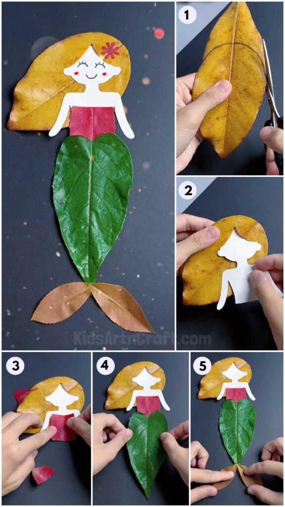 Easy Leaf Art and Craft Step by Step Tutorial For Kids - Kids Art & Craft