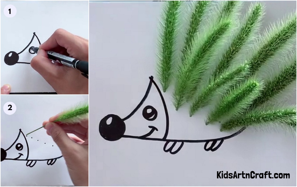 Easy Leaf Hedgehogs Craft Tutorial For Kids