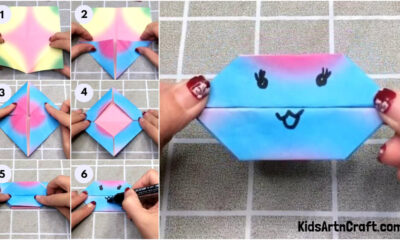 Easy Origami Cat Folding Craft for Preschool Kids - Step By Step Tutorial