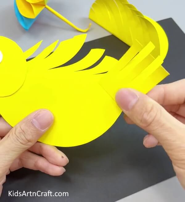 Pasting Tail Of Bird - Sweet Paper Bird Activity For Kids To Try Out