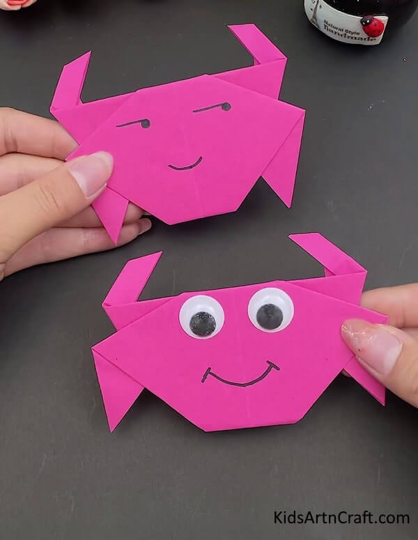 Easy Paper Crab For Kids - Simple and straightforward origami projects for children.