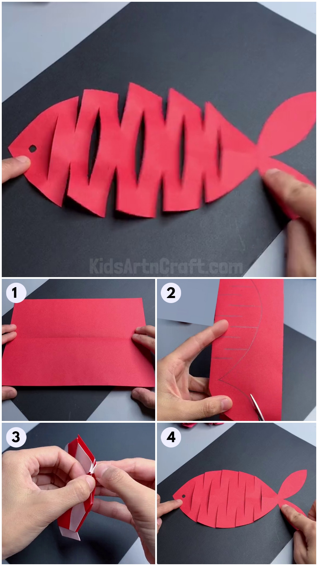  Easy Paper Fish Craft Tutorial for kids
