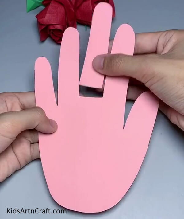 Removing Middle Finger - Making Bunny Handprints with Paper