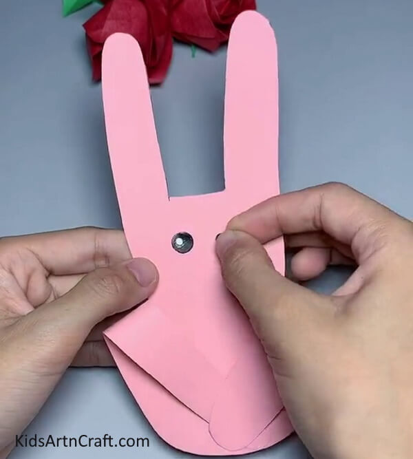 Making Googly Eyes - Handprint Art Piece - Bunny Made of Paper