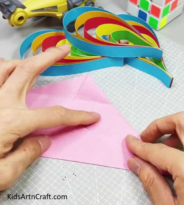 Forming a Kite Shape - An Easy and Fun Peacock Craft Tutorial Using Paper Strips