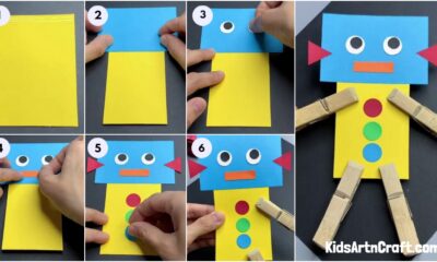 Easy paper robot craft step by step Tutorial