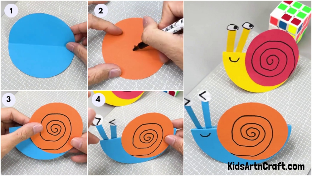 Easy Paper Snail Craft For Kids