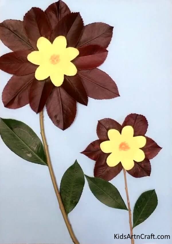 Easy To Make Leaf Flower Art & Craft For Kids - Simple Leaf Crafts to Try
